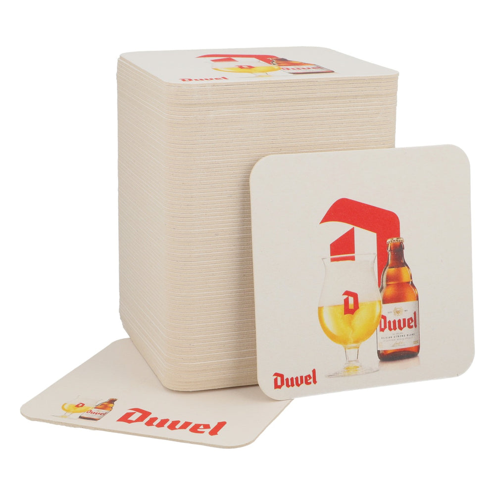 80x Duvel Piwo Podkładki pod piwo Podkładki pod szklanki Pokrywka 9,3x9,3 cm