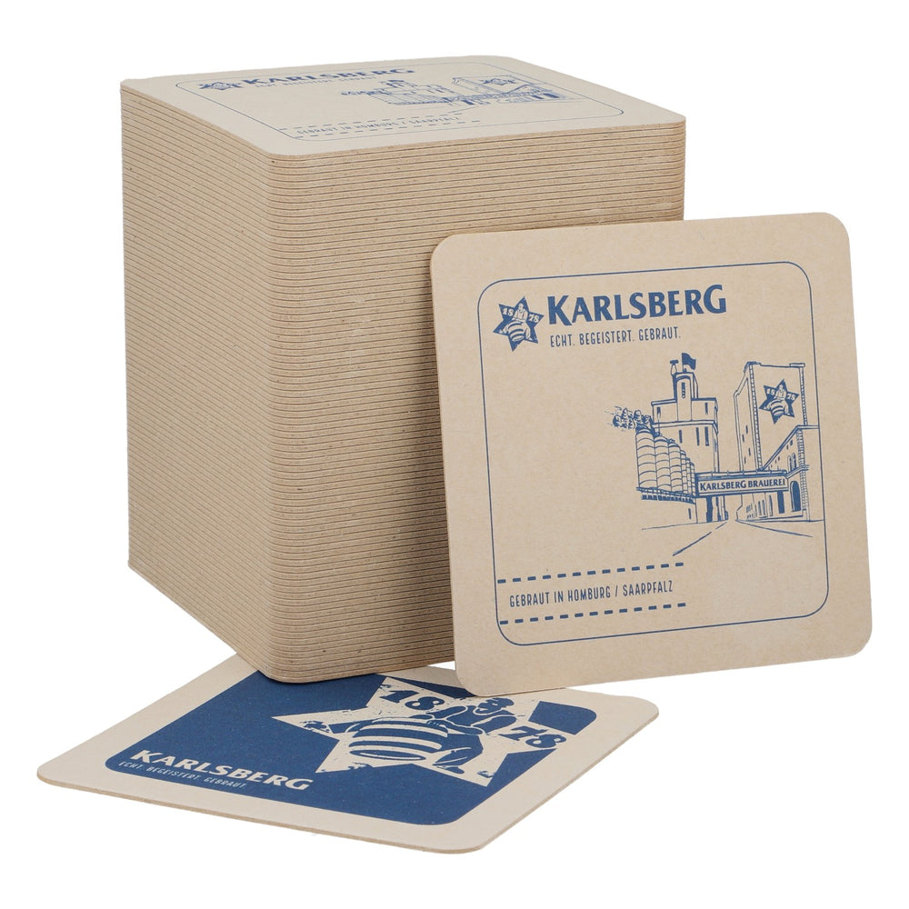 80x Karlsberg Piwo Podkładki pod piwo Podkładki pod szklanki Akcesoria barowe Zamek Niebieskie logo