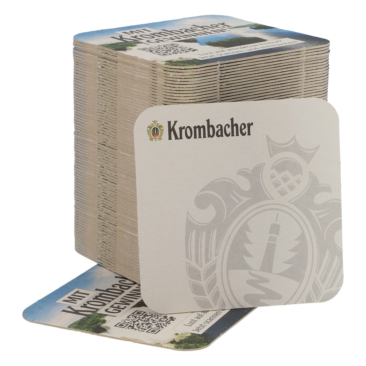 80x podkładki pod piwo Krombache 9x9 cm akcesoria barowe ochrona przed kapaniem – Widok 3