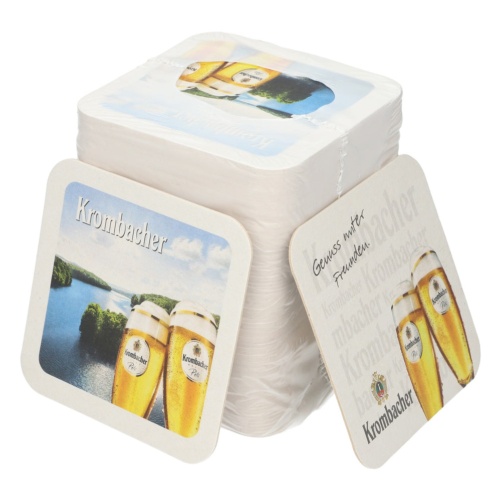 80x Krombacher podstawki 9x9 cm ochrona przed kapaniem szklanki butelki