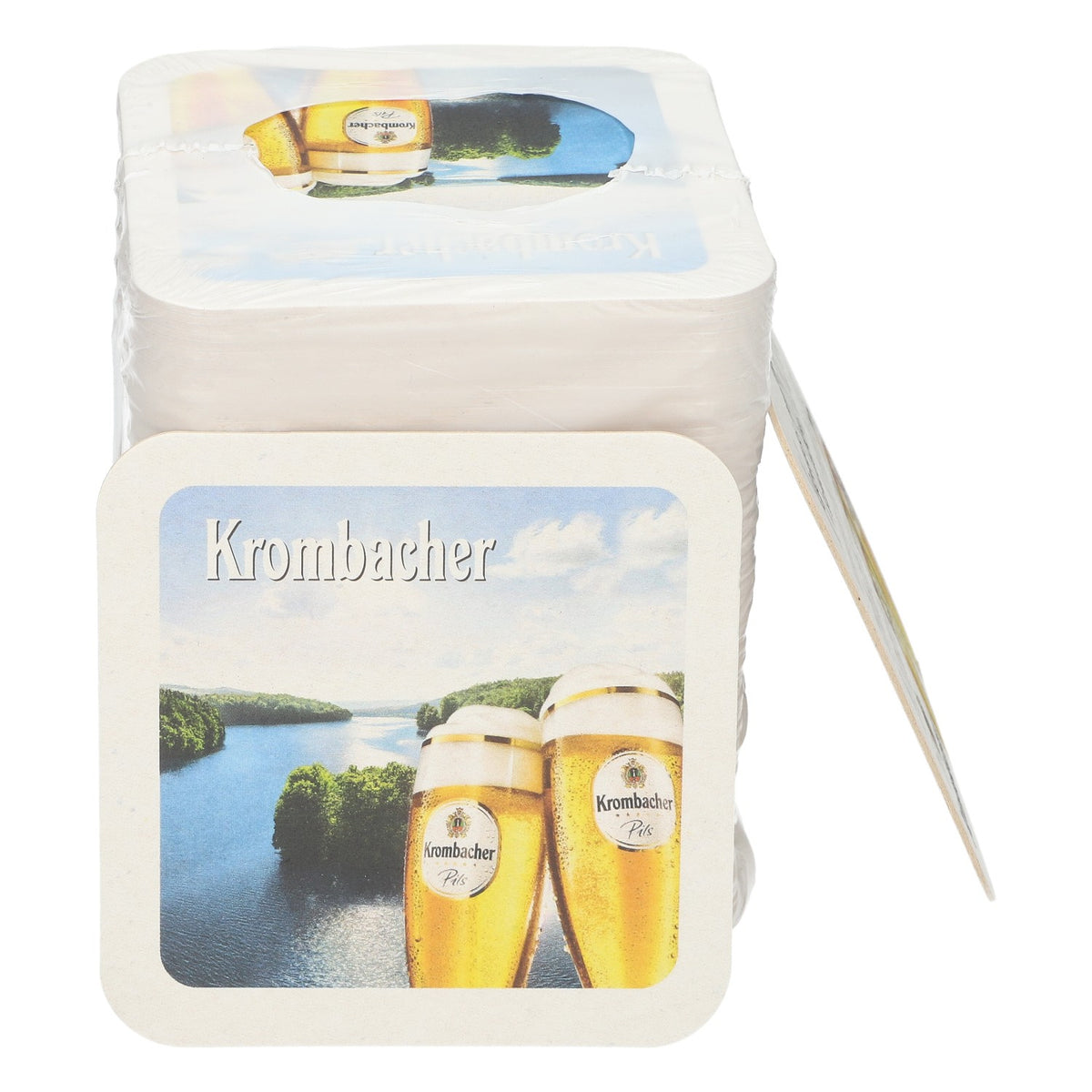 80x Krombacher podstawki 9x9 cm ochrona przed kapaniem szklanki butelki – Widok 2