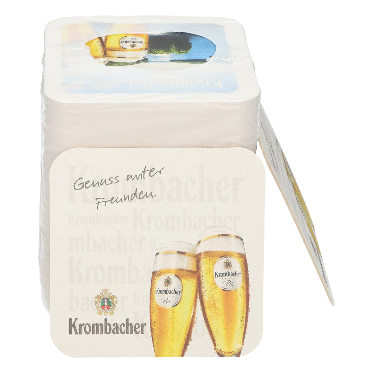 80x Krombacher podstawki 9x9 cm ochrona przed kapaniem szklanki butelki – Widok 3