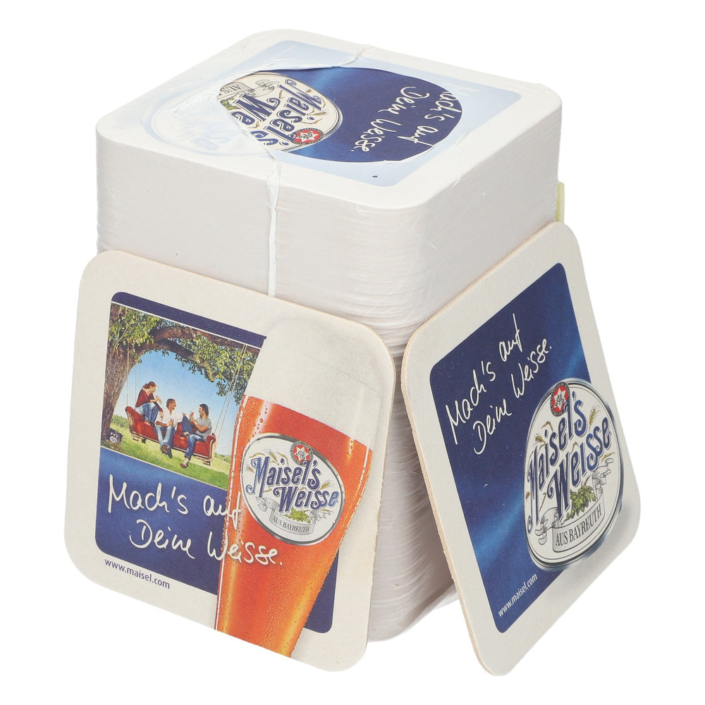 80x Maisels Weisse podstawki 9x9 cm ochrona przed kapaniem szklanki butelki
