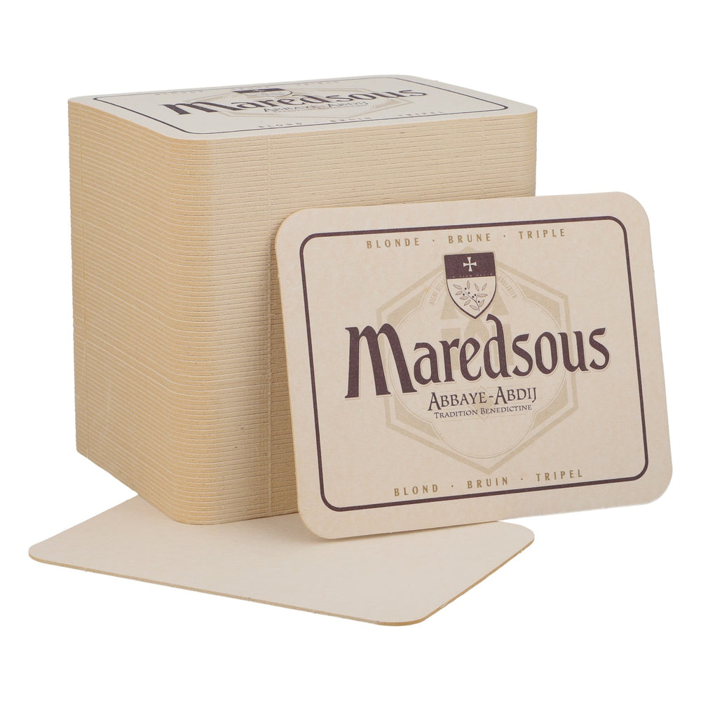 80x Maredsous Piwo Podkładki pod piwo Podkładki pod szklanki Akcesoria barowe 11,5x9 cm