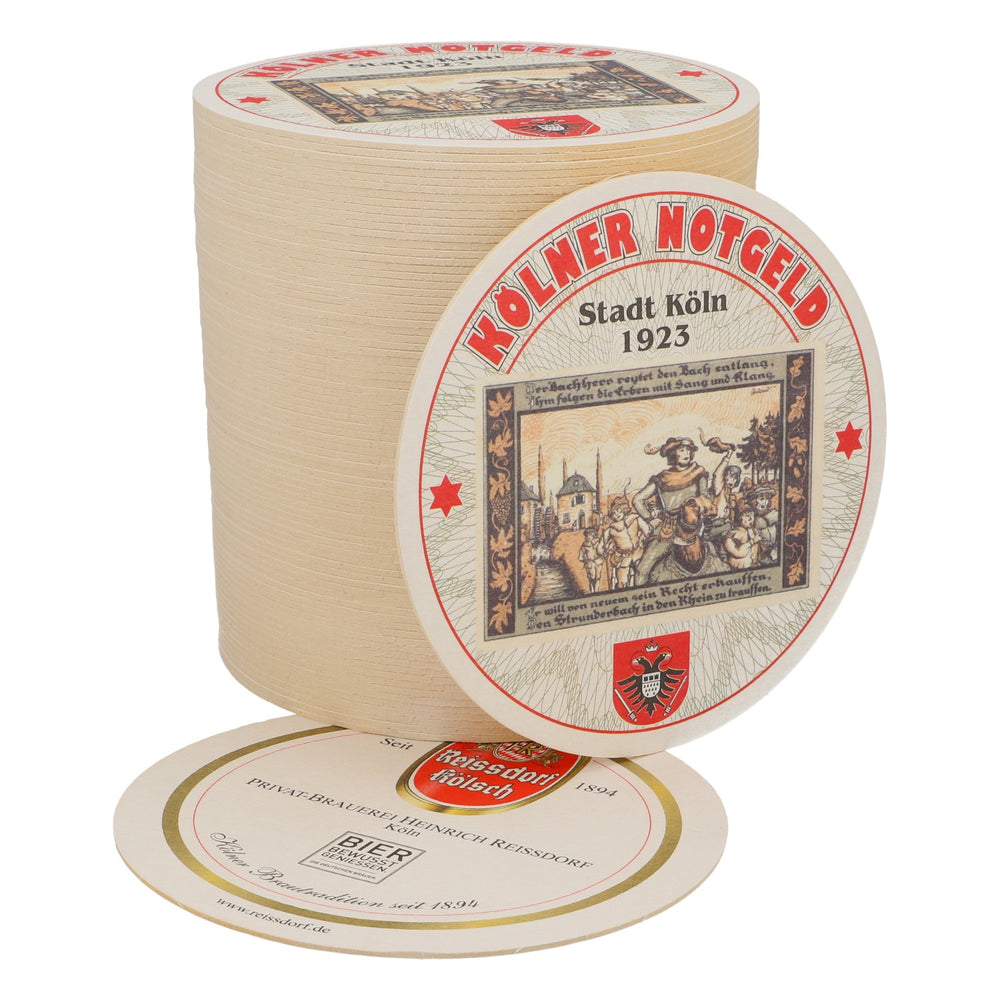 80x Reissdorf Bier Bierdeckel Untersetzer „Kölner Notgeld” „Der Backherr…”