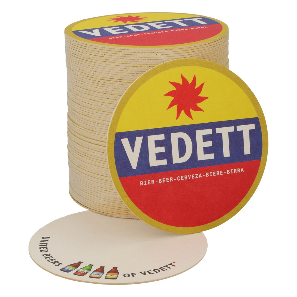 80x Vedett Piwo Podkładki pod piwo Podkładki pod szklanki Pieniądze/ niebieskie/ czerwone