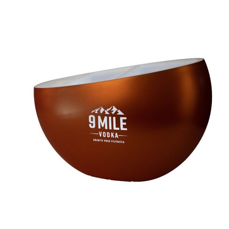 9 Mile Bottle Cooler LED Matt Copper Narzędzie do serwowania Branding Ice Drinks Club