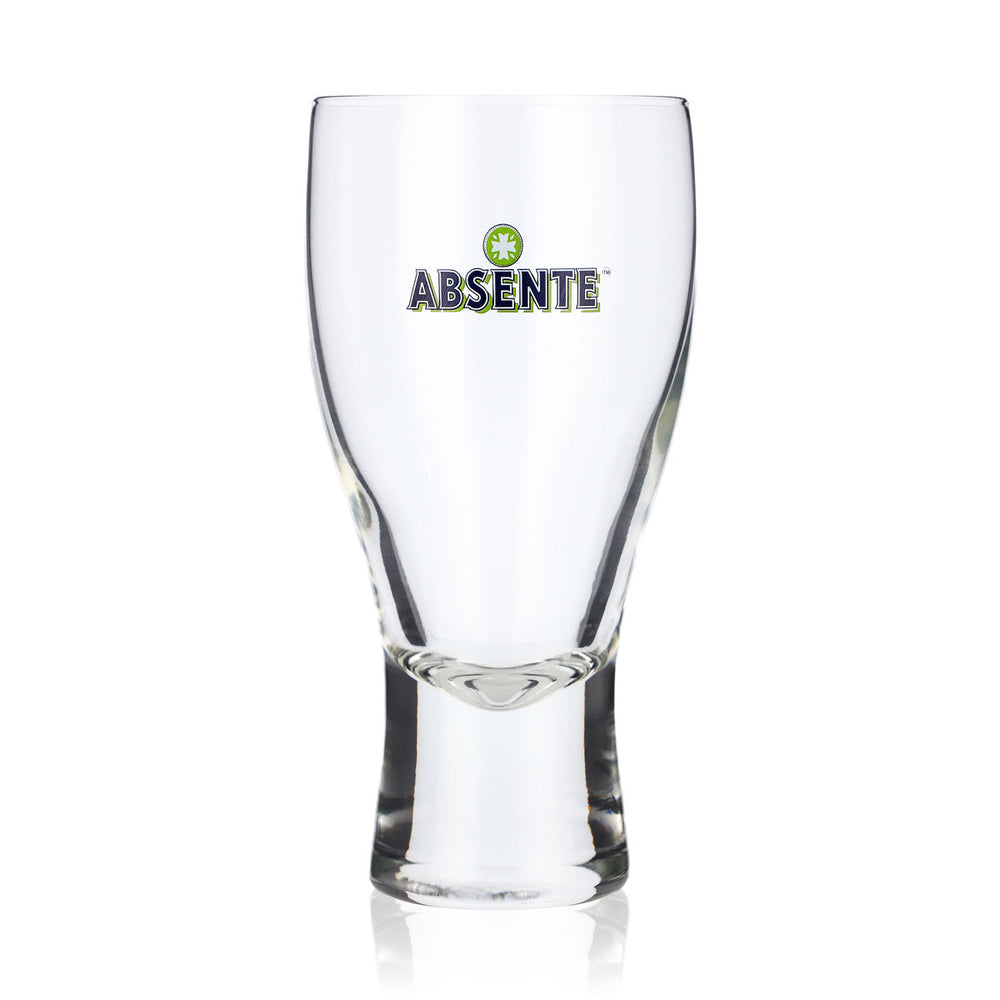 Absente Absynt Szklanka do sznapsa 0,21 l Szklanka typu tumbler w kształcie litery V Niebieskie logo