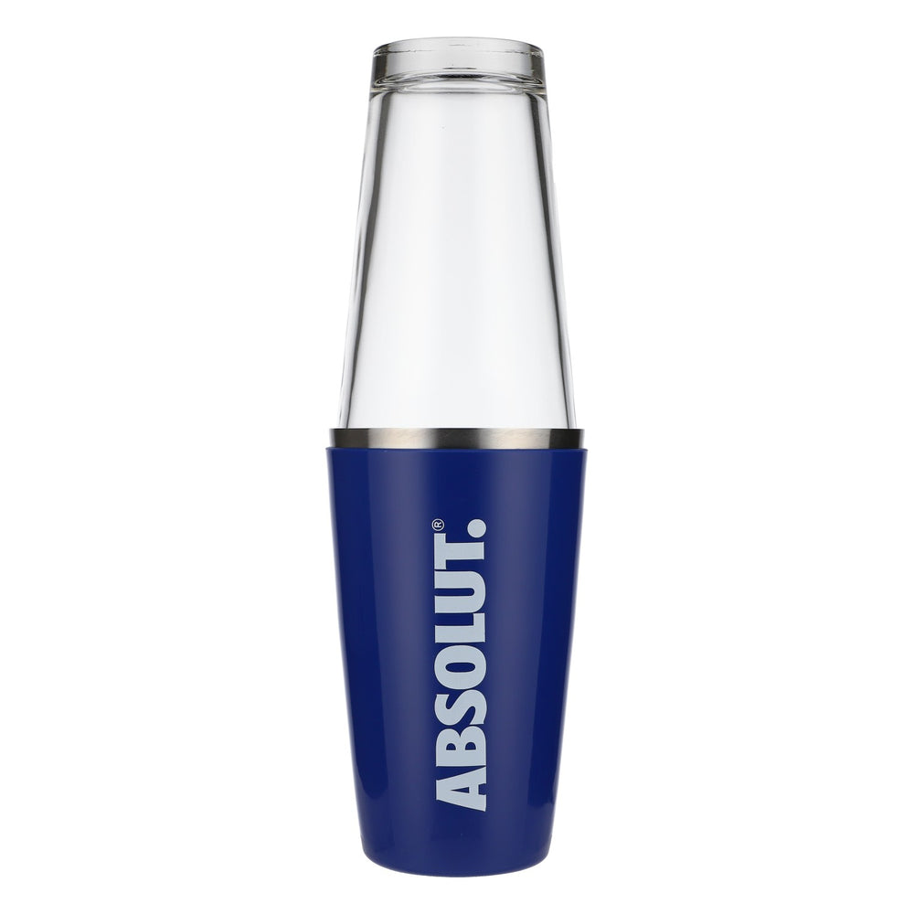 Absolut Vodka Shaker ze stali nierdzewnej Boston Shaker ze stali nierdzewnej Akcesoria barowe niebieskie 2 części