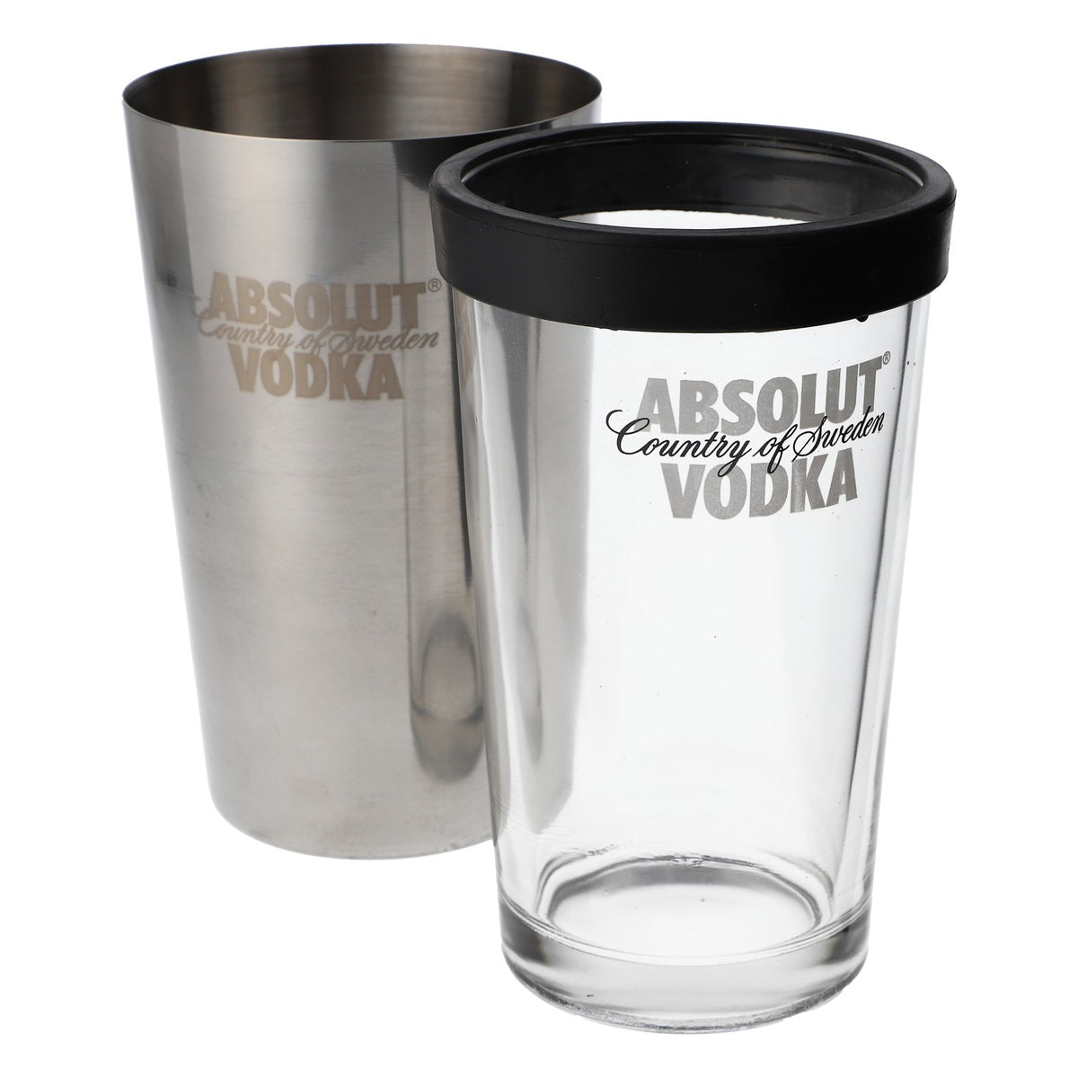 Absolut Vodka Shaker ze stali nierdzewnej Boston Shaker ze stali nierdzewnej Akcesoria barowe 2 częściowe – Widok 4