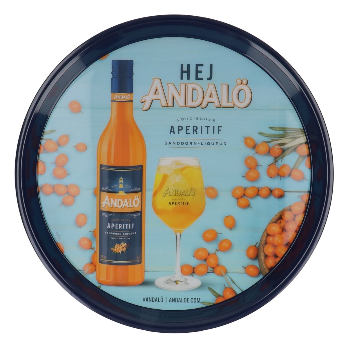 Andalö Sanddorn Spritz Taca Okrągła taca Taca kelnerka Antypoślizgowa