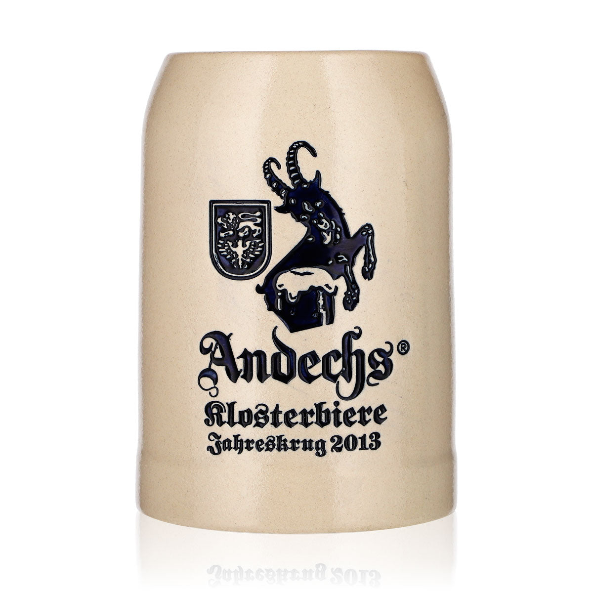 Szklanka do piwa z Andechs, 0,5 l, gliniany kufel, edycja roczna 2013, glina