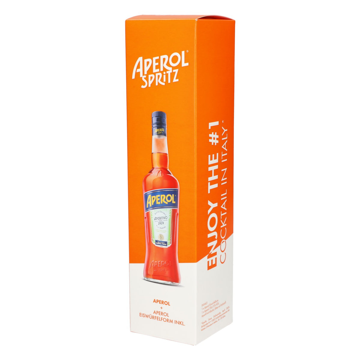 Zestaw upominkowy Aperol Spritz butelka 0,7l 11% vol + foremka na kostki lodu Aperitif Włochy Koktajl Longdrink