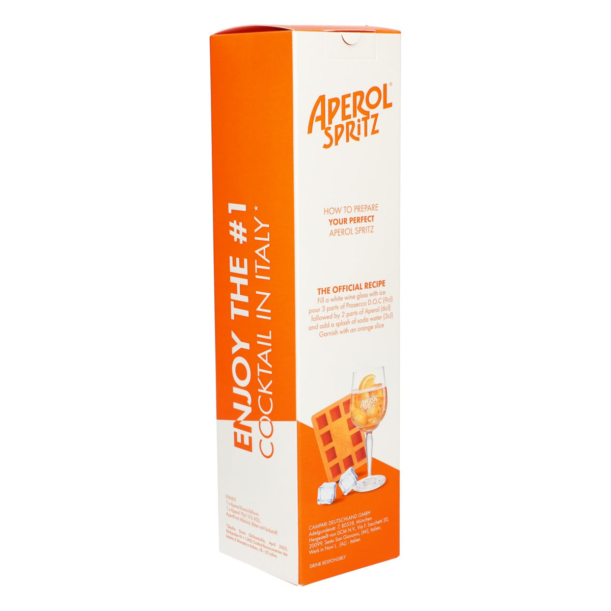 Zestaw upominkowy Aperol Spritz butelka 0,7l 11% vol + foremka na kostki lodu Aperitif Włochy Koktajl Longdrink – Widok 2