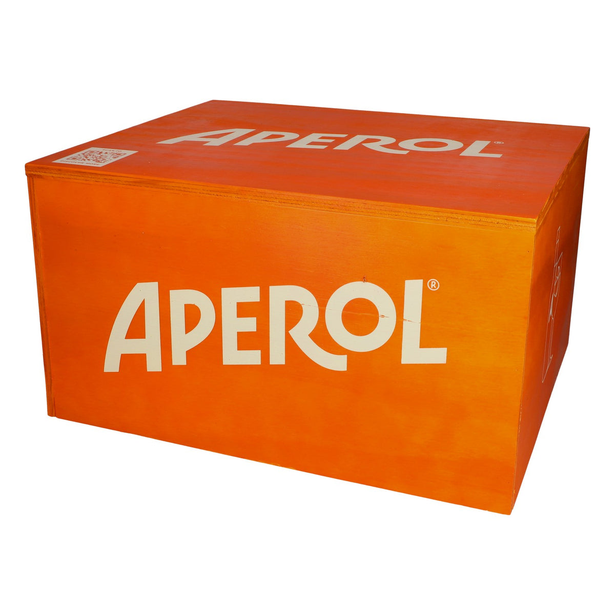 Aperol Spritz drewniana skrzynia pomarańczowa 45x38x26cm stolik do siedzenia skrzynia ogrodowa na zewnątrz – Widok 2