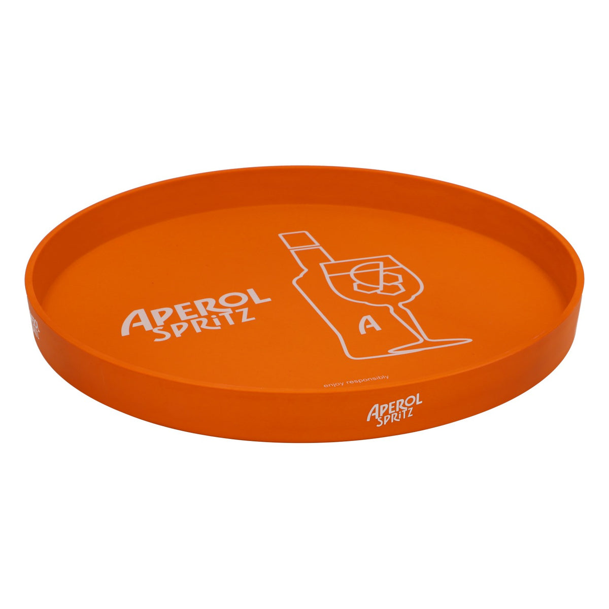Taca na likier Aperol Spritz Taca kelnerka Taca do serwowania Średnica 33,5 cm Pomarańczowa
