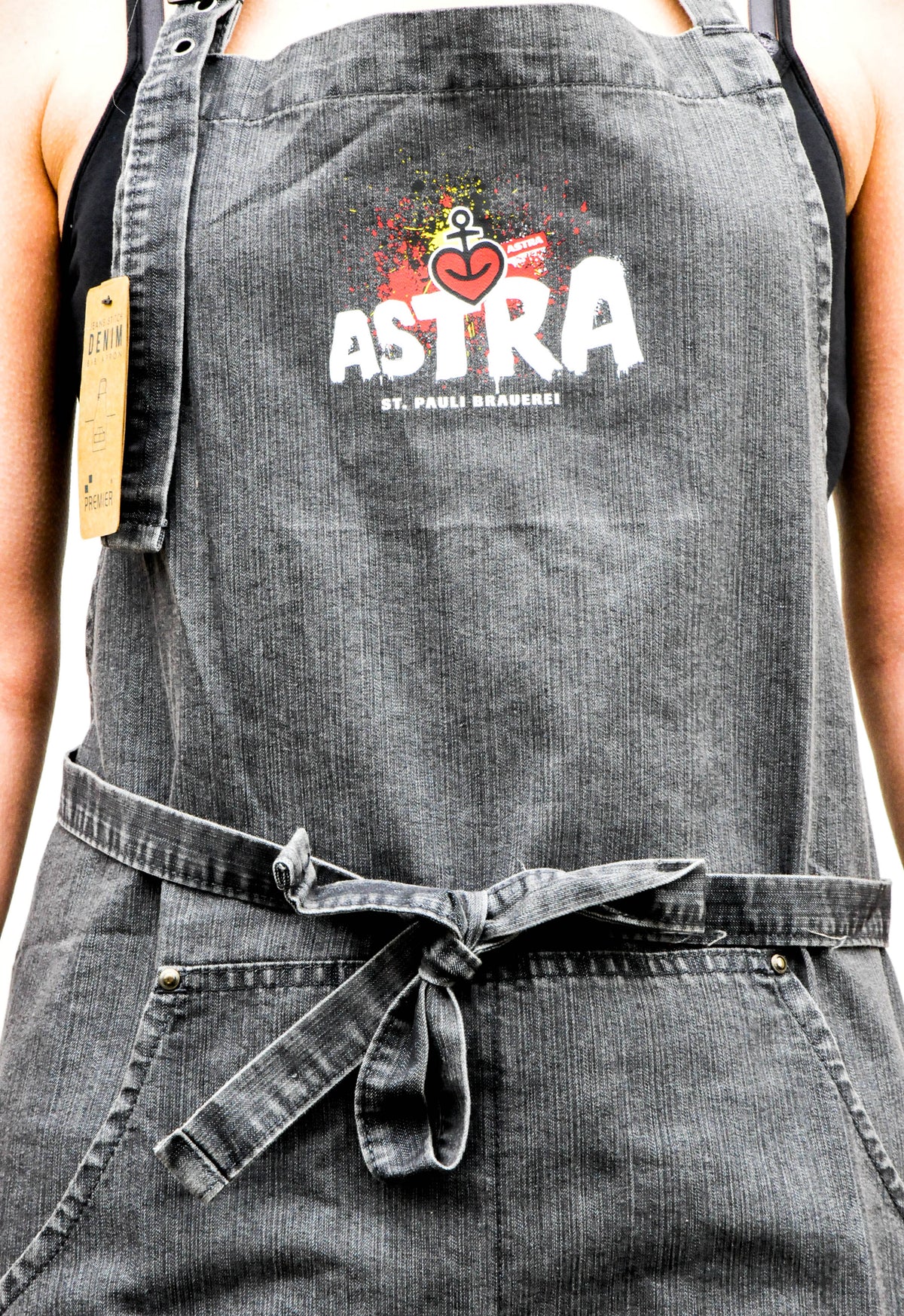 Fartuch do grillowania Astra Bier Denim Fartuch do serwowania Materiał dżinsowy długa wersja – Widok 2