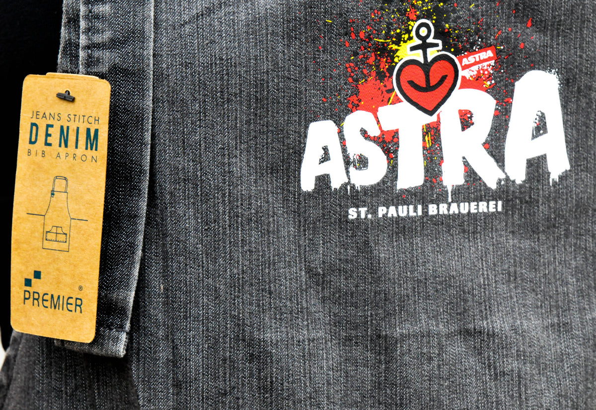 Fartuch do grillowania Astra Bier Denim Fartuch do serwowania Materiał dżinsowy długa wersja – Widok 3