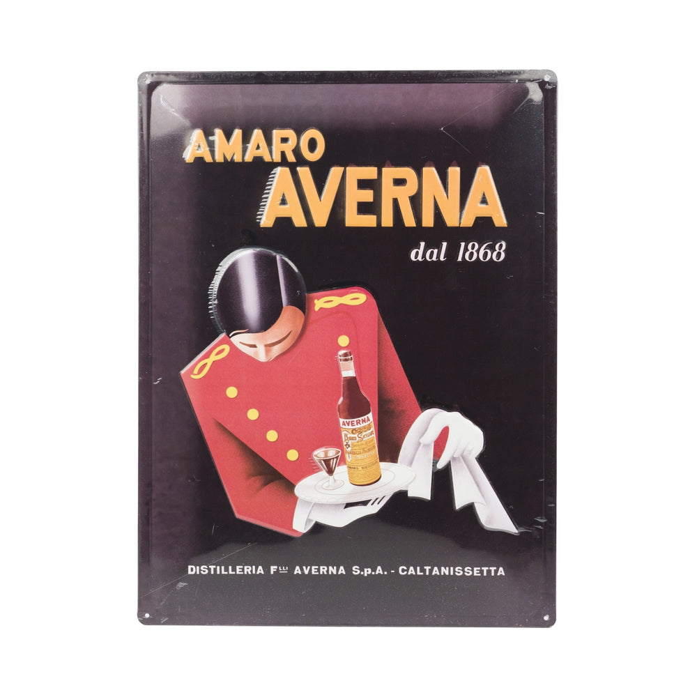 Averna Amaro blaszany znak 40x30cm retro 1868 metalowa tablica ścienna znak deco bar