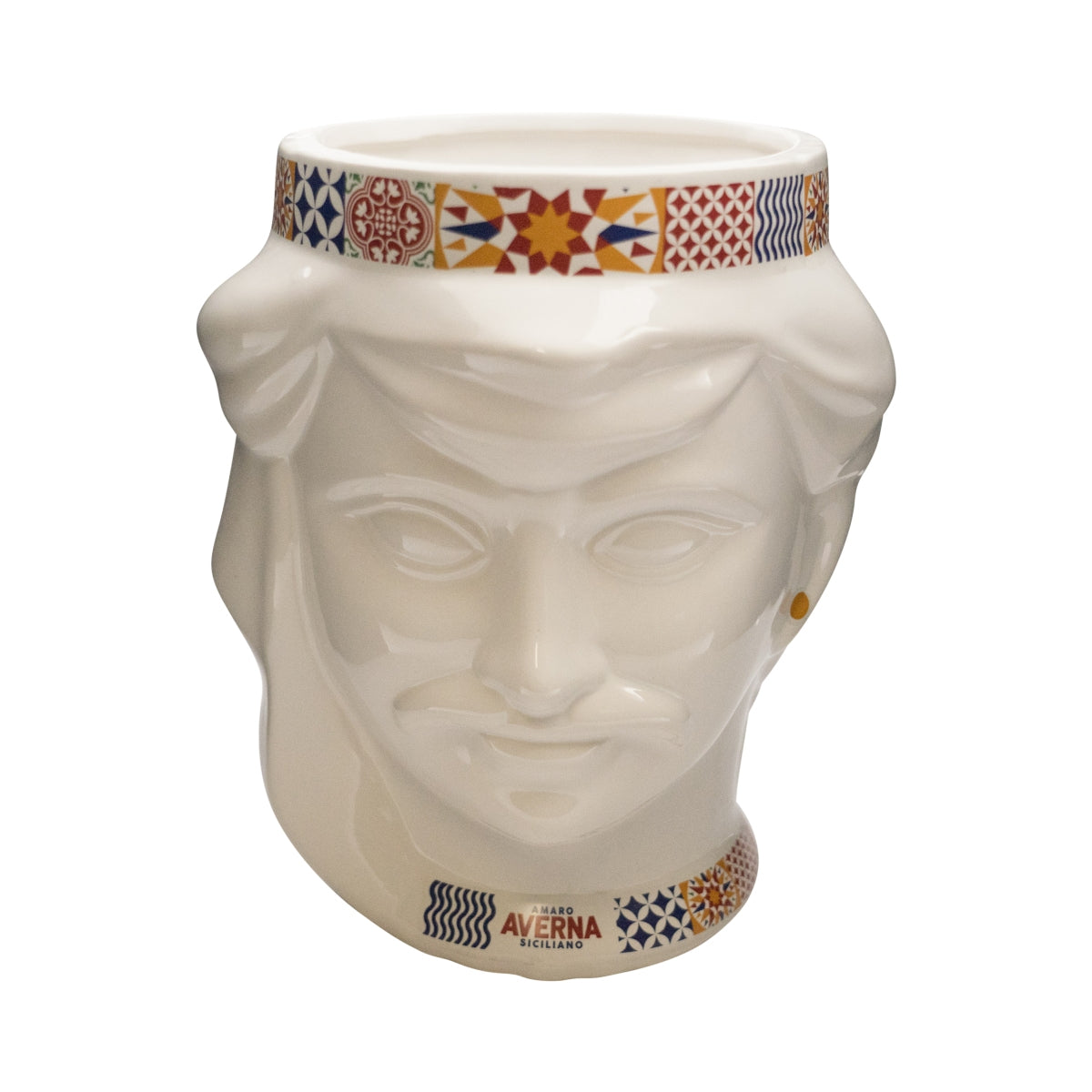 Averna Wazon Ceramiczny Głowy "Teste di Moro" Męska Dekoracja Doniczka Popiersie Living