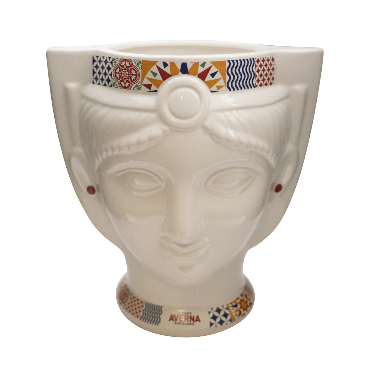Averna Wazon Ceramiczny Głowy "Teste di Moro" Męska Dekoracja Doniczka Popiersie Living