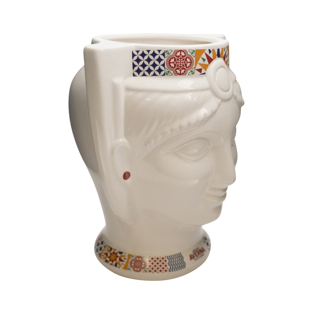 Averna Wazon Ceramiczny Głowy "Teste di Moro" Męska Dekoracja Doniczka Popiersie Living – Widok 2