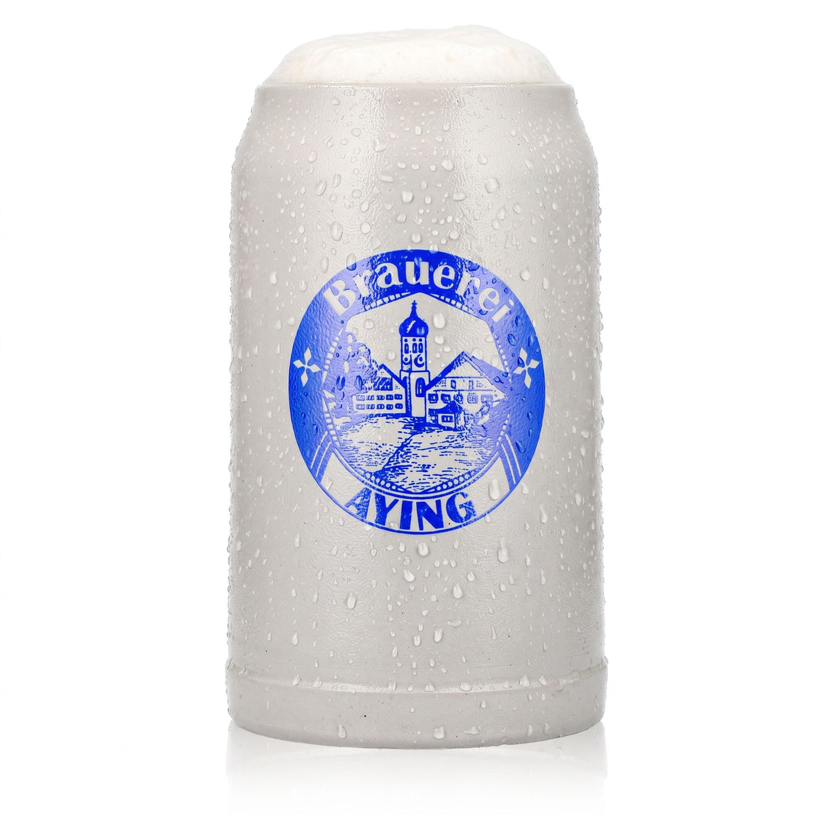 Szklanka do piwa Ayinger 1 l, gliniany kufel, browar Aying, gliniany, Sahm