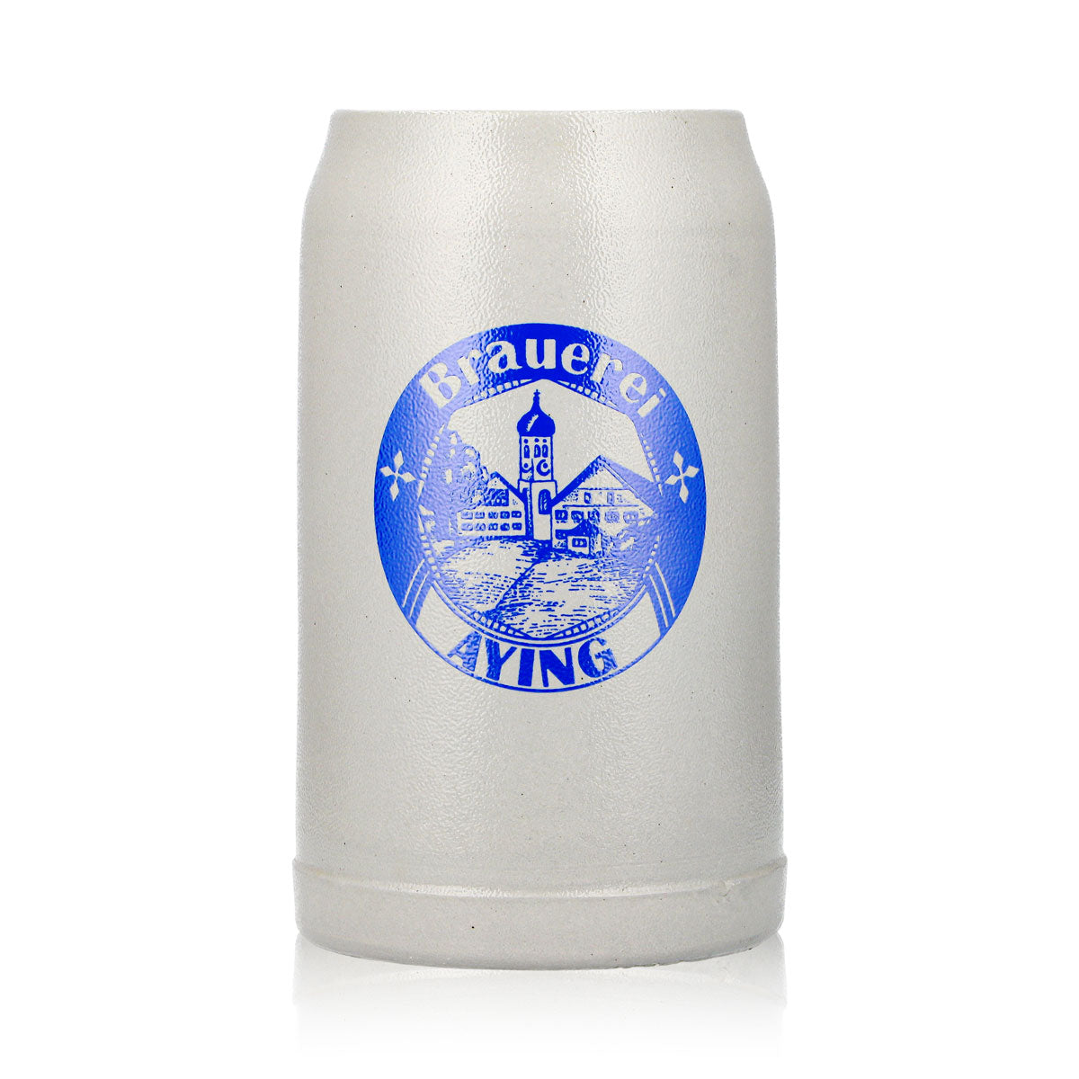 Szklanka do piwa Ayinger 1 l, gliniany kufel, browar Aying, gliniany, Sahm – Widok 2
