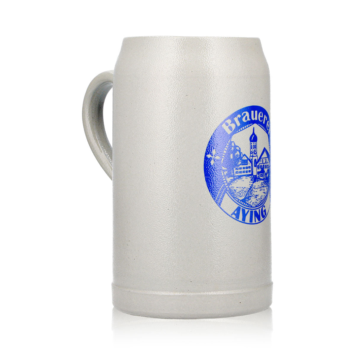 Szklanka do piwa Ayinger 1 l, gliniany kufel, browar Aying, gliniany, Sahm – Widok 3