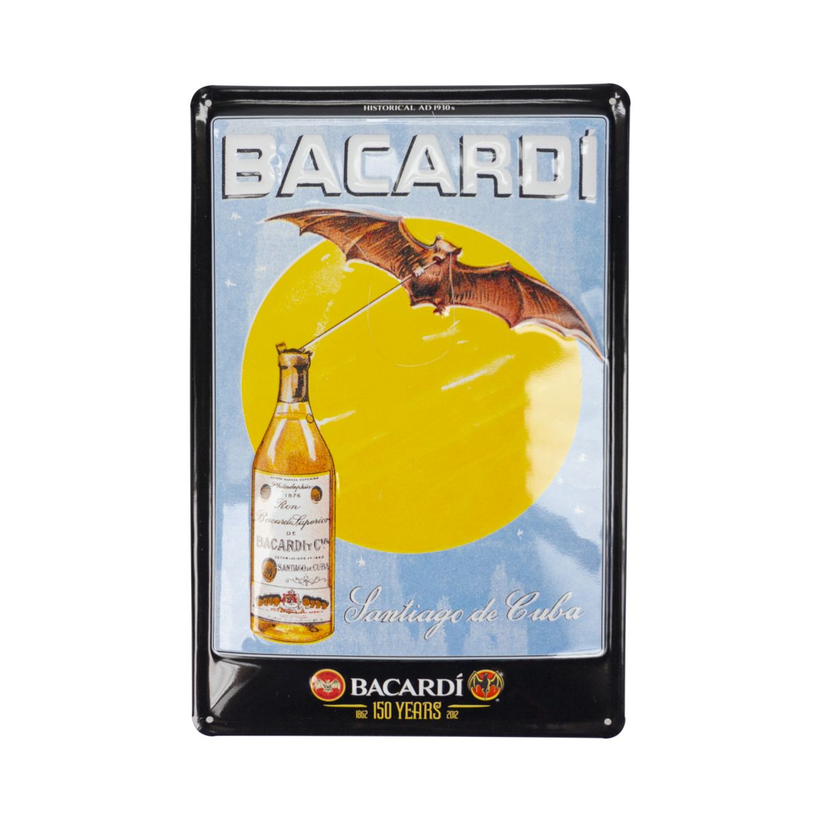 Bacardi cyna znak dekoracja ścienna 30x20 cm Santiago de Cuba merch reklama