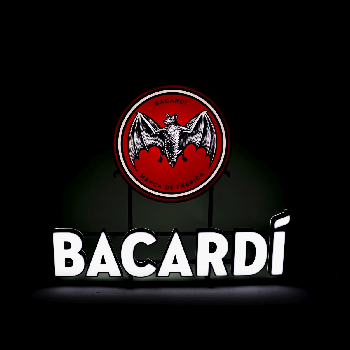 Bacardi Rum podświetlany znak 71x59cm LED znak ścienny wyświetlacz bar reklamowy – Widok 5