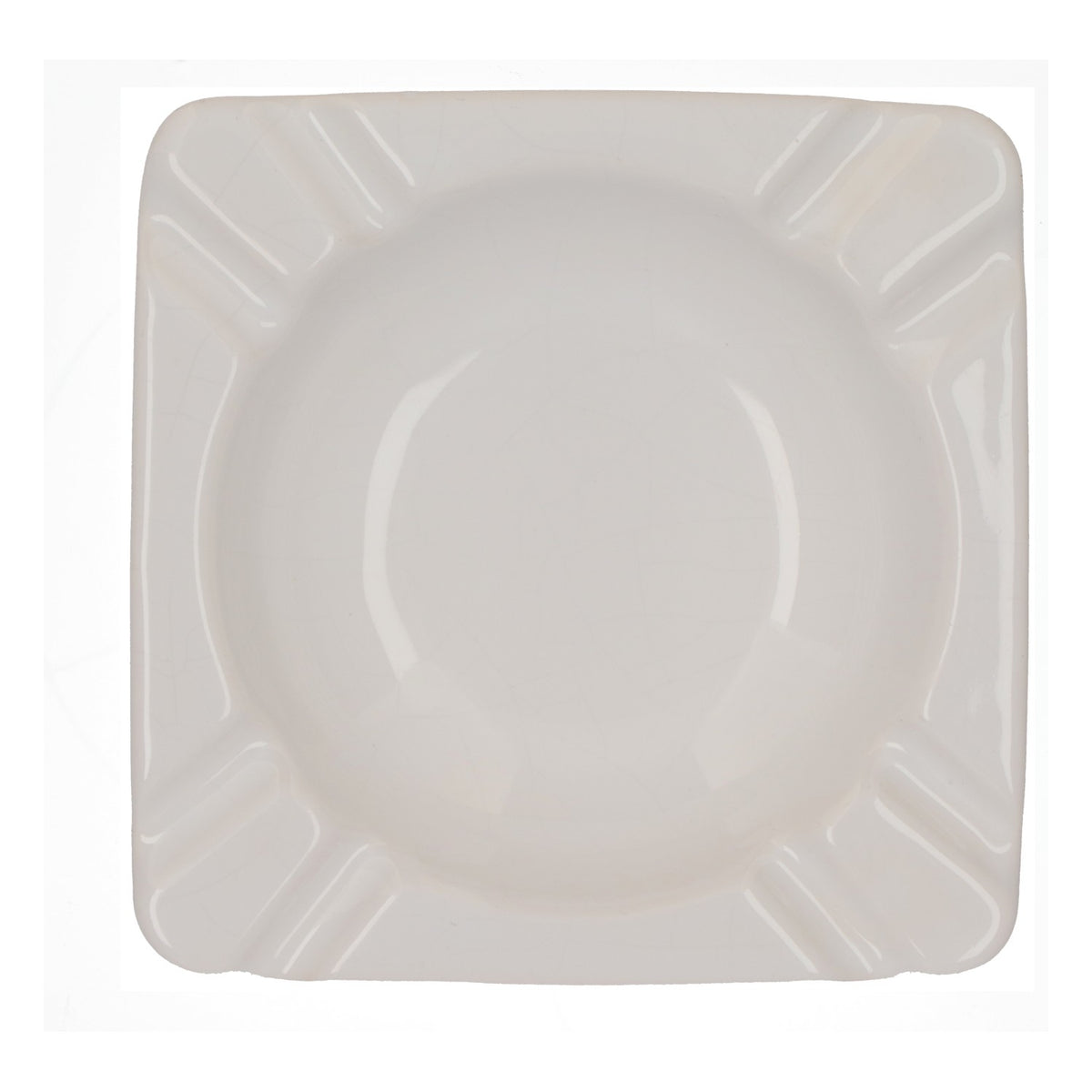 Popielniczka do papierosów Barclay Ashtray Ceramika Retro Lata 80. Biały 13x13 cm – Widok 4