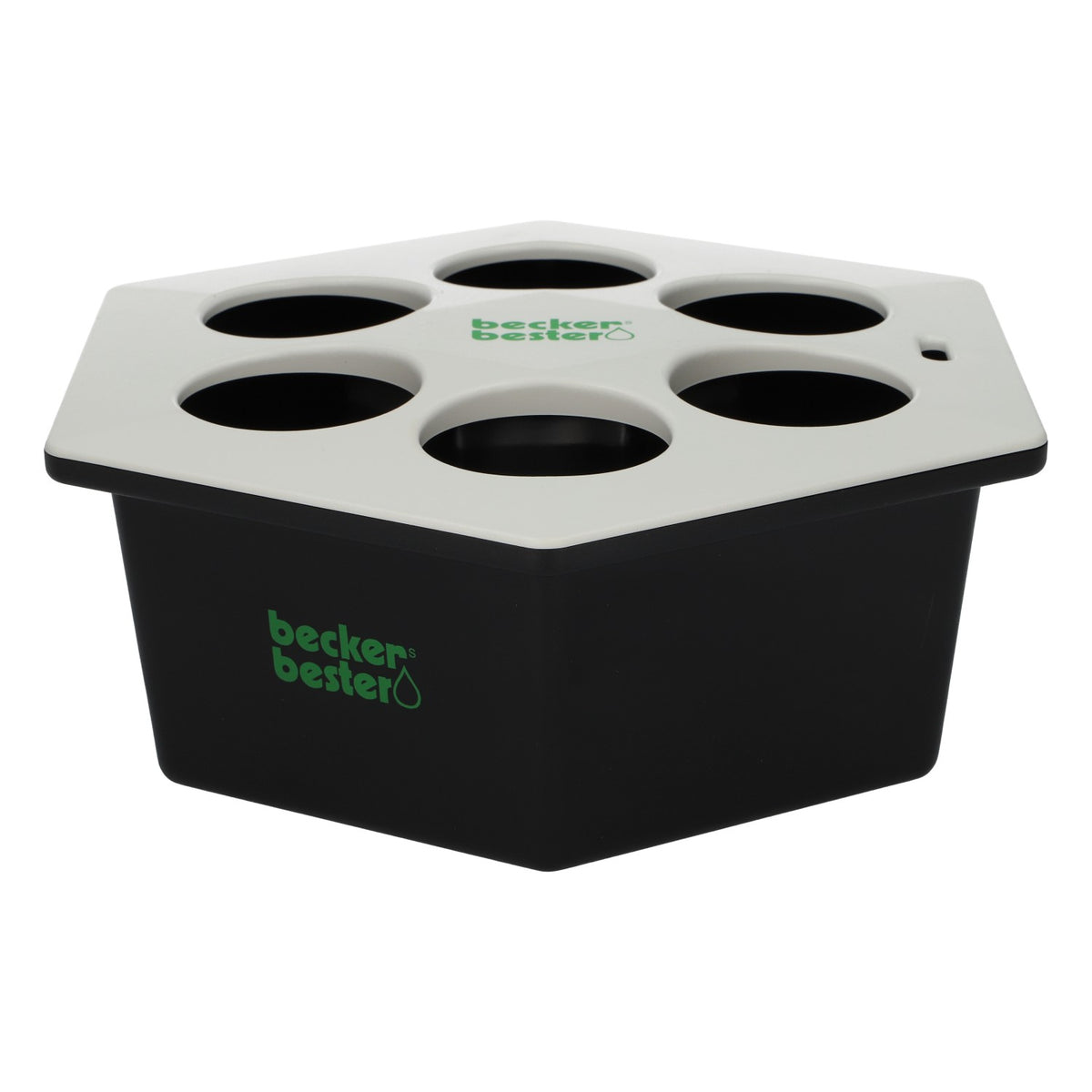 Chłodziarka do butelek Becker’s Bester Saft, model konferencyjny, sześciokątna, czarna
