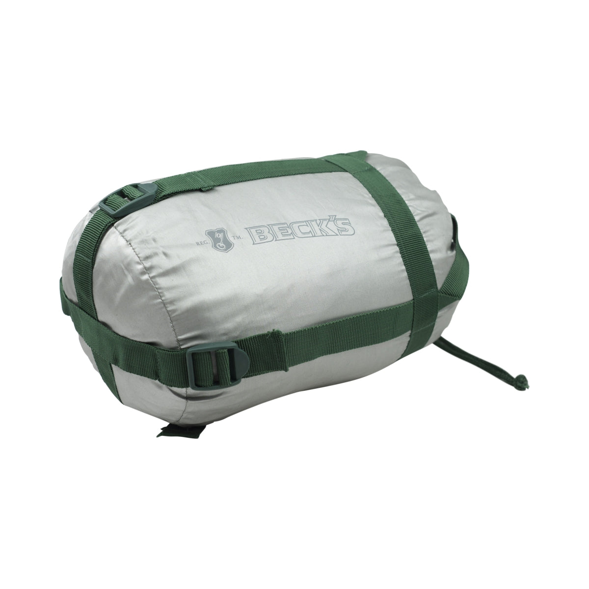 Śpiwór Becks Beer Green Silver Outdoor Camping Travelling Mały kompaktowy koc
