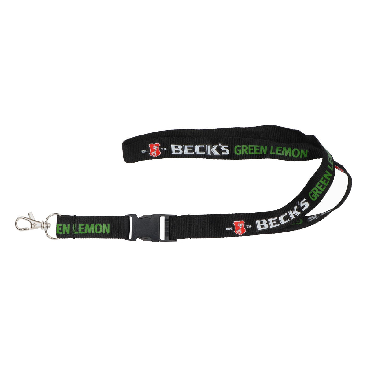 Beck's Piwo Brelok do kluczy Smycz Lanyard Green Lemon czarny