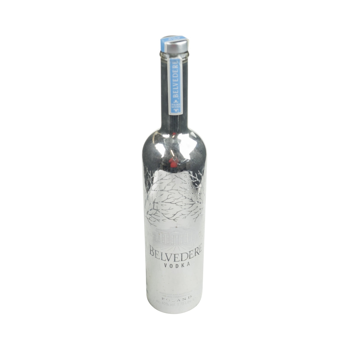 Belvedere Show Bottle !Empty! butelka Deco 1,75 l srebrna bez używanego paska LED