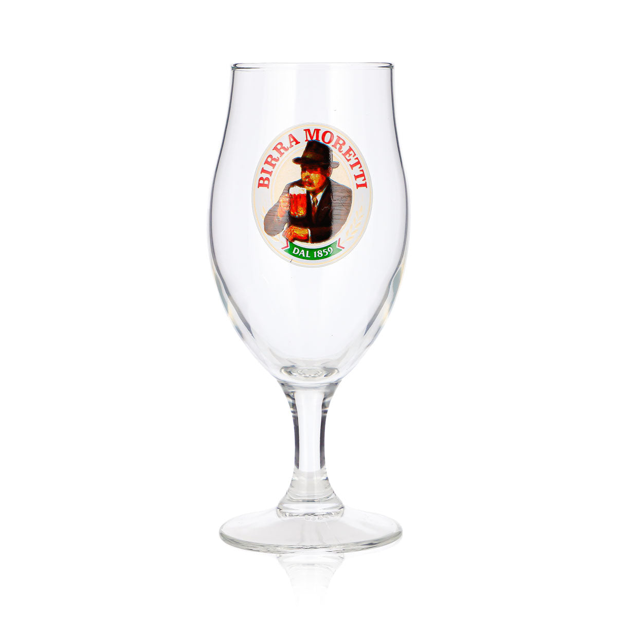 Kieliszek do piwa Birra Moretti 0,25 l z portretem i logo „Dal 1859” – Widok 2
