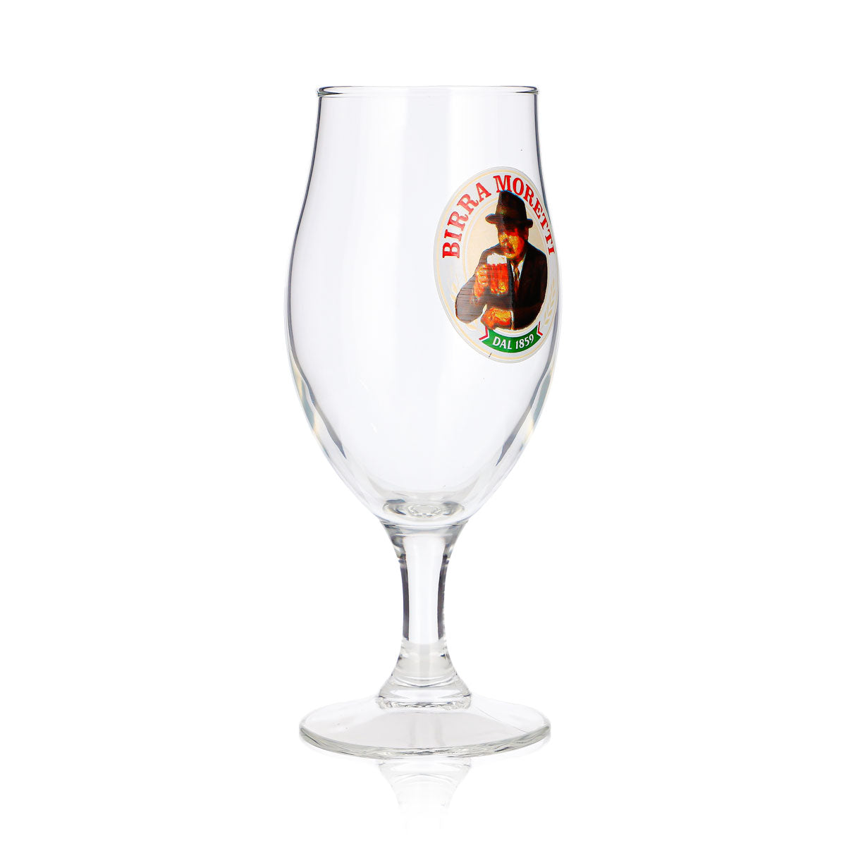 Kieliszek do piwa Birra Moretti 0,25 l z portretem i logo „Dal 1859” – Widok 3