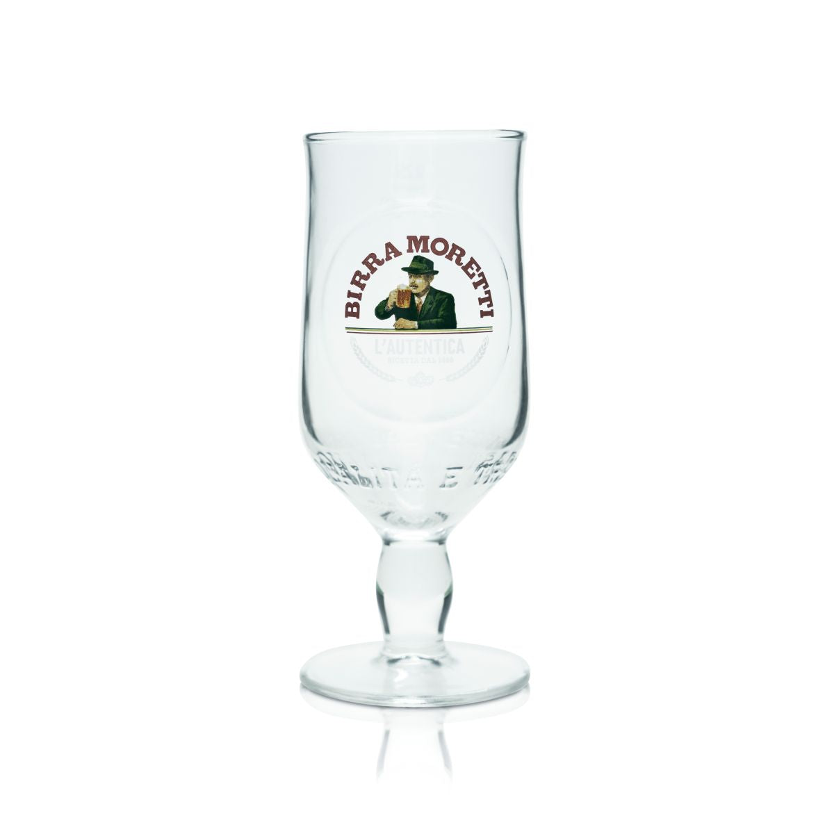 Birra Moretti szklanka do piwa 0,25l kieliszek Ricetta Dal 1859 piwo tulipan Pils Włochy – Widok 2