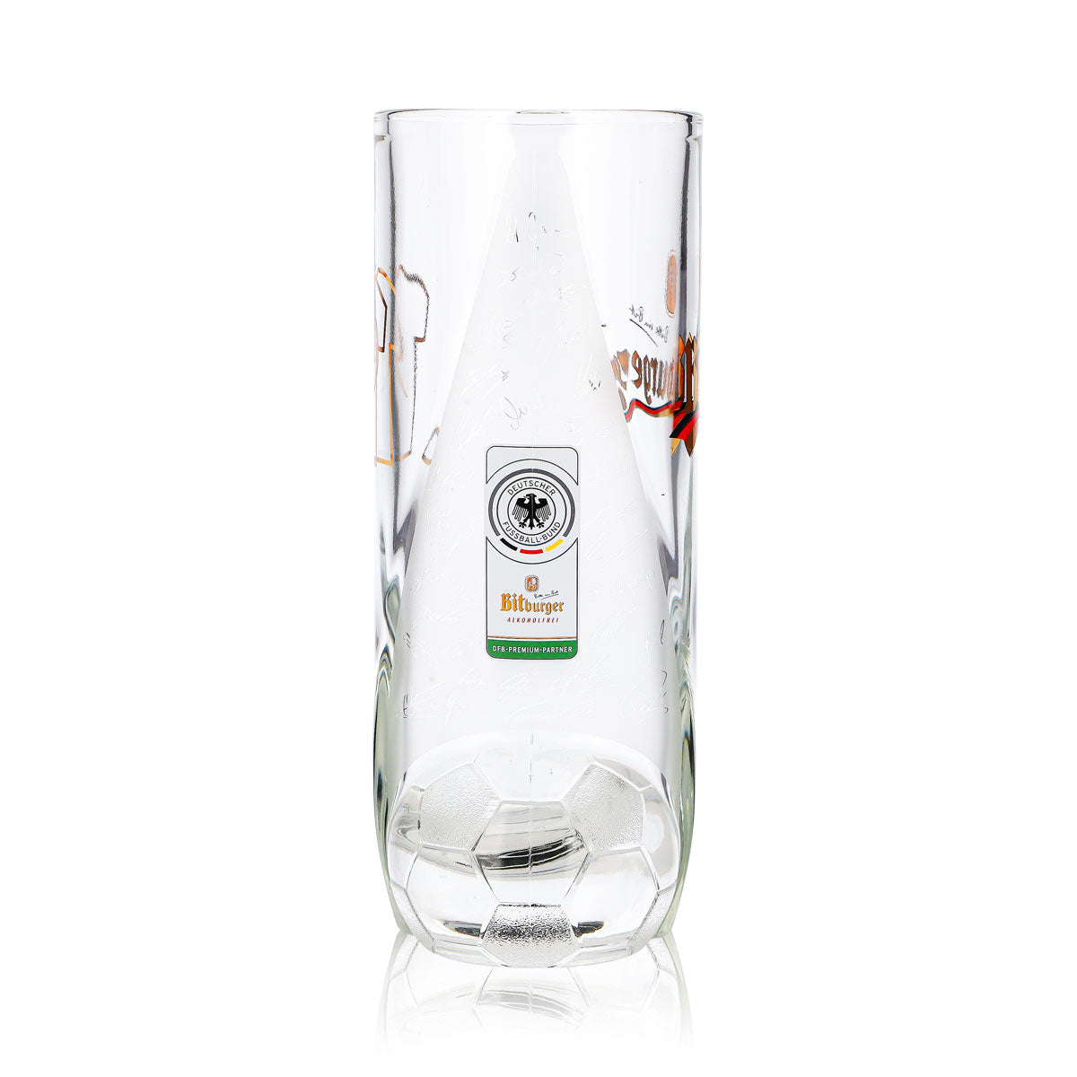 Szklanka do piwa Bitburger 0,4 l, kufel DFB-Premium bezalkoholowy, numer na koszulce 9 – Widok 4