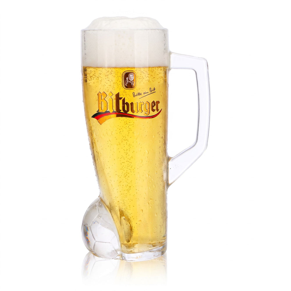 Szklanka do piwa Bitburger 0,4 l, dzbanek DFB-Premium, bezalkoholowe, numer na koszulce 6