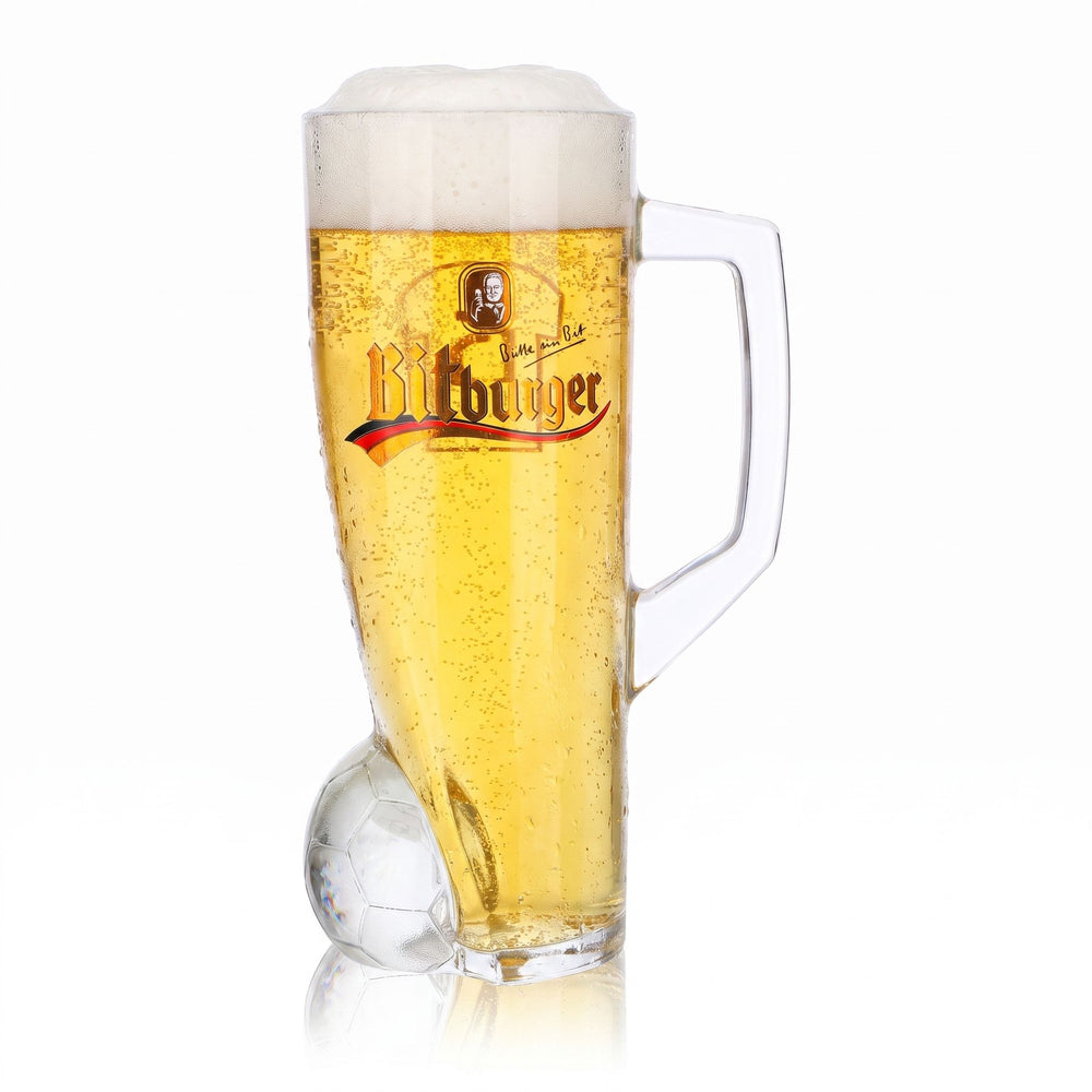 Szklanka do piwa Bitburger 0,4 l, kufel DFB-Premium bezalkoholowy z numerem 15 na koszulce