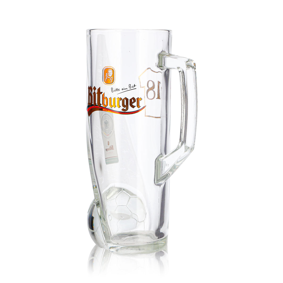 Szklanka do piwa Bitburger 0,4 l, dzbanek DFB-Premium bezalkoholowe, numer na koszulce 18 – Widok 6