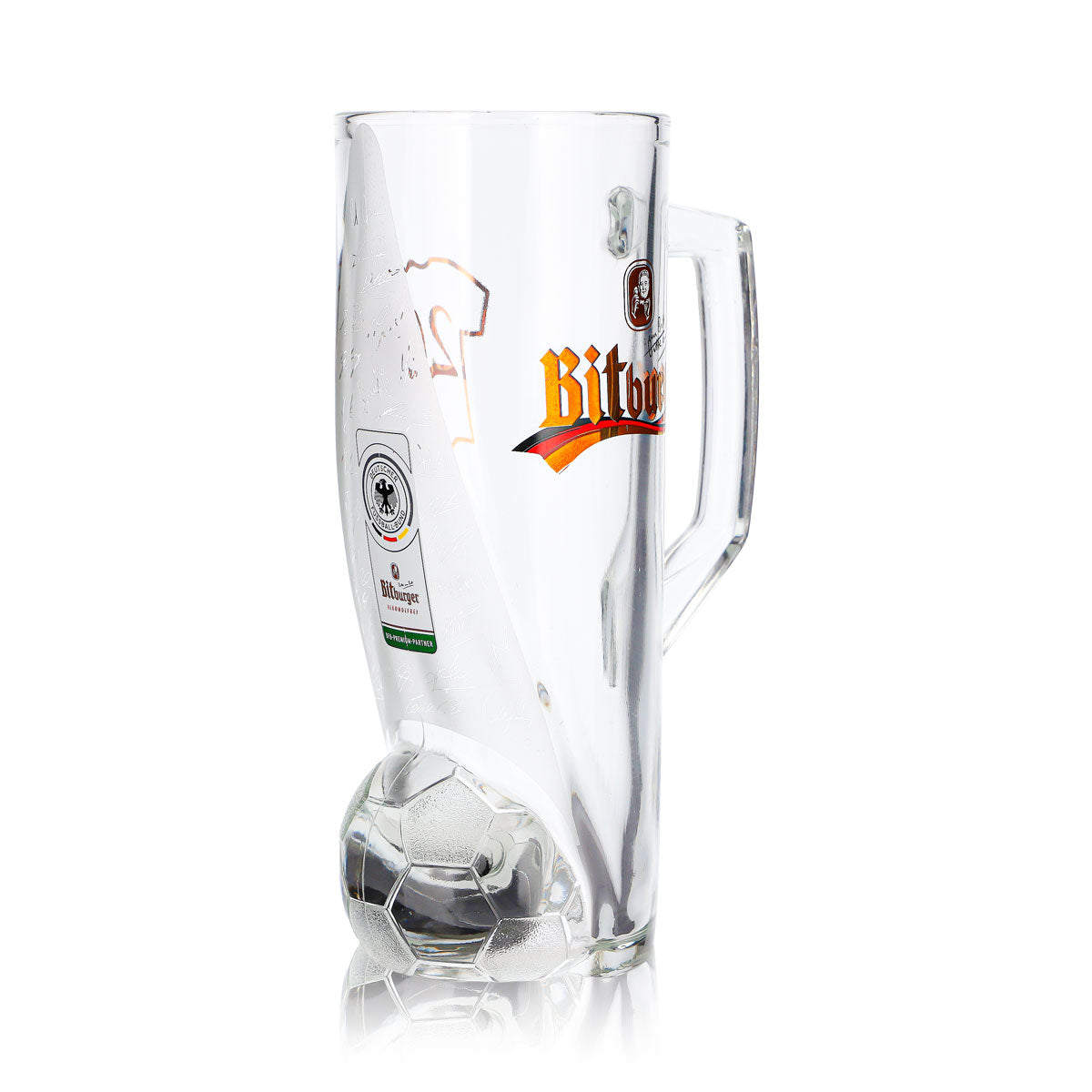 Szklanka do piwa Bitburger 0,4 l, dzbanek DFB-Premium bezalkoholowe, numer na koszulce 20 – Widok 3