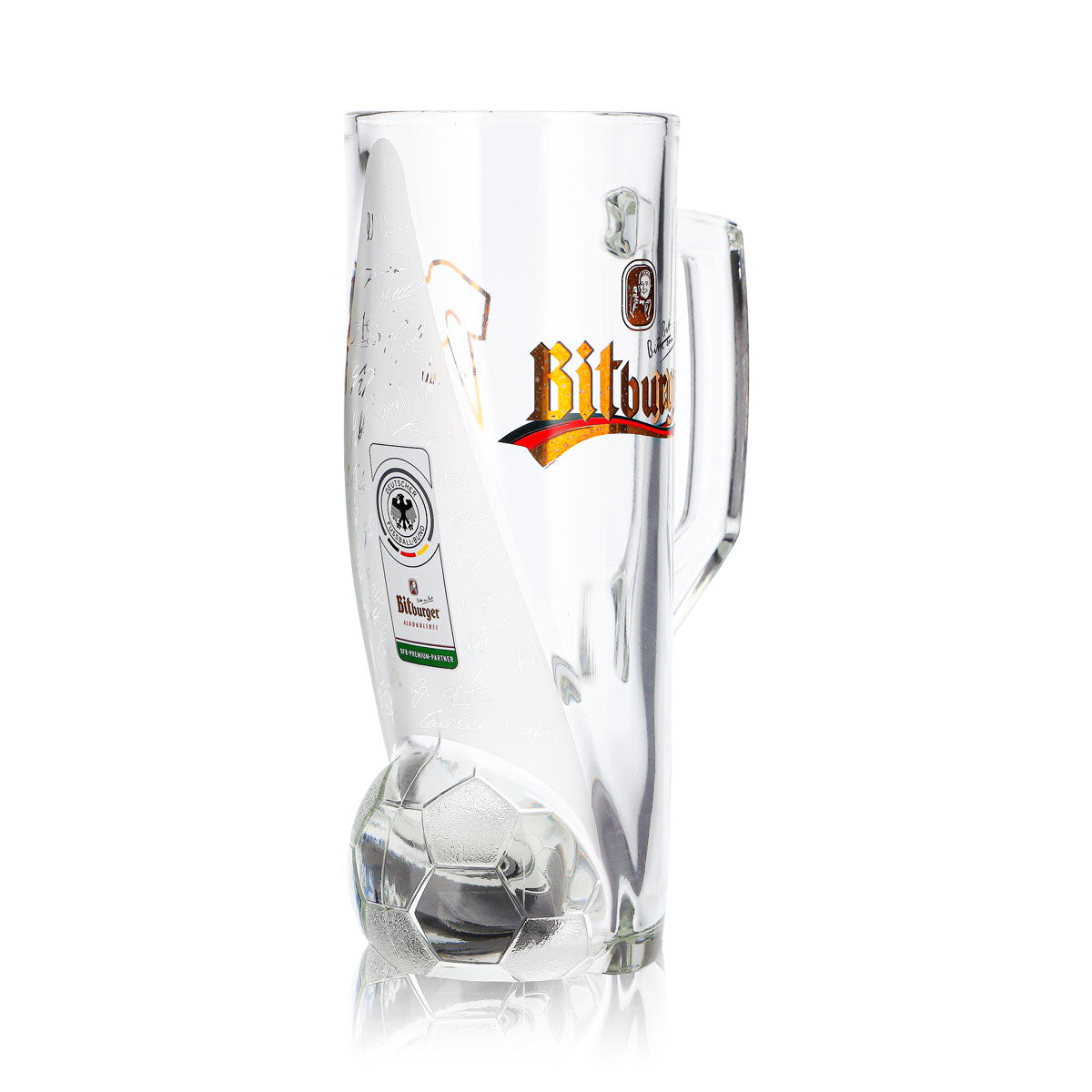 Szklanka do piwa Bitburger 0,4 l, dzbanek DFB-Premium bezalkoholowy, numer na koszulce 22 – Widok 3