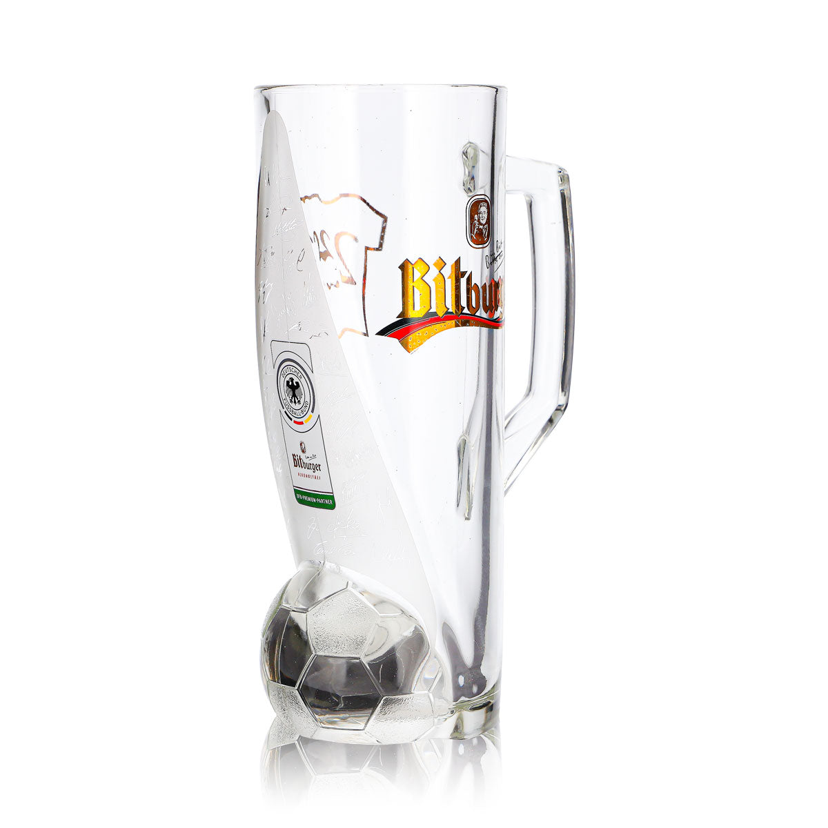 Szklanka do piwa Bitburger 0,4 l, dzbanek DFB-Premium bezalkoholowe, numer na koszulce 23 – Widok 3
