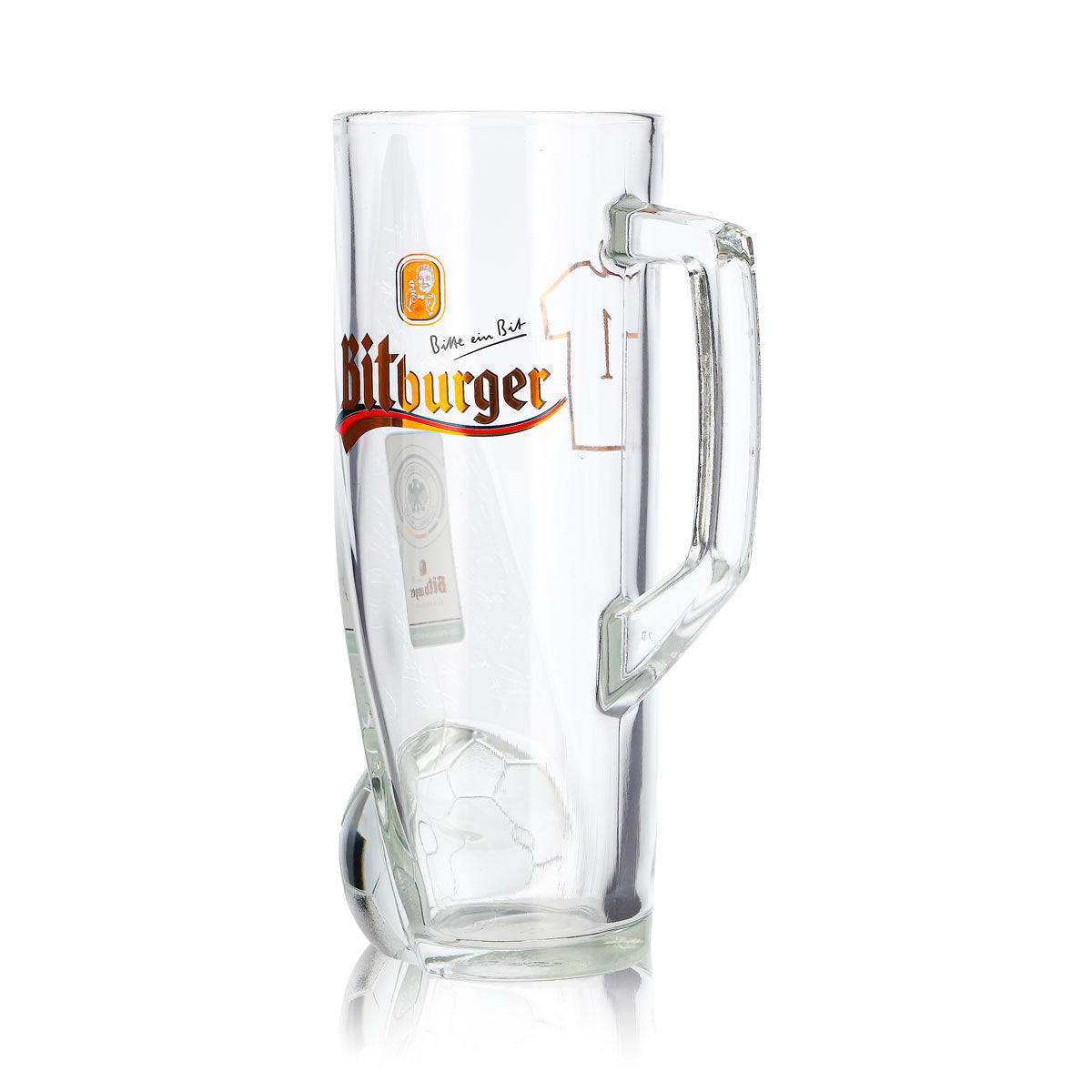 Szklanka do piwa Bitburger 0,4 l, dzbanek DFB-Premium bezalkoholowy, numer na koszulce 1 – Widok 6
