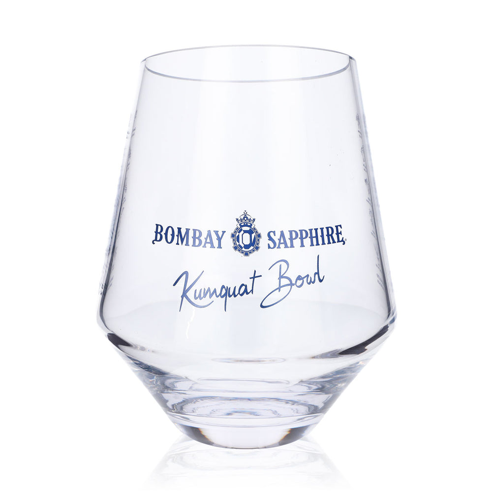 Bombay Sapphire Gin – szklana chłodziarka do butelek, ręcznie wykonana miska w kształcie kumkwatu, pojemność 3,6 l