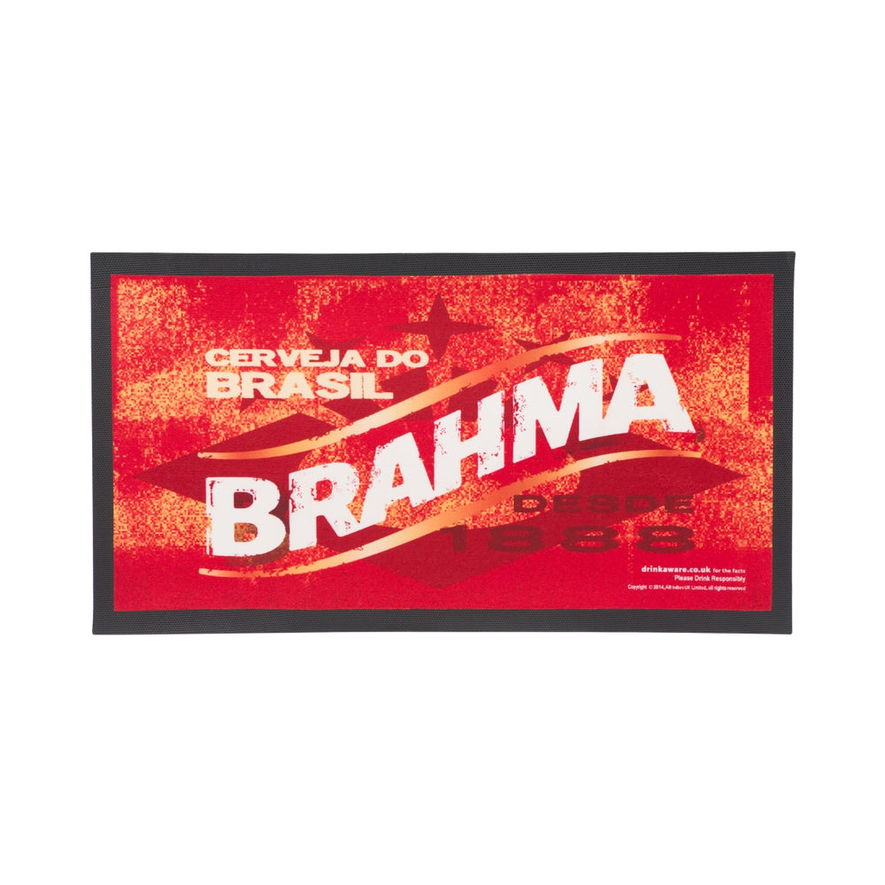 Brahma mata barowa do piwa 44x24cm czerwona Cerveja Do Brasil mata do odsączania szklanych prowadnic