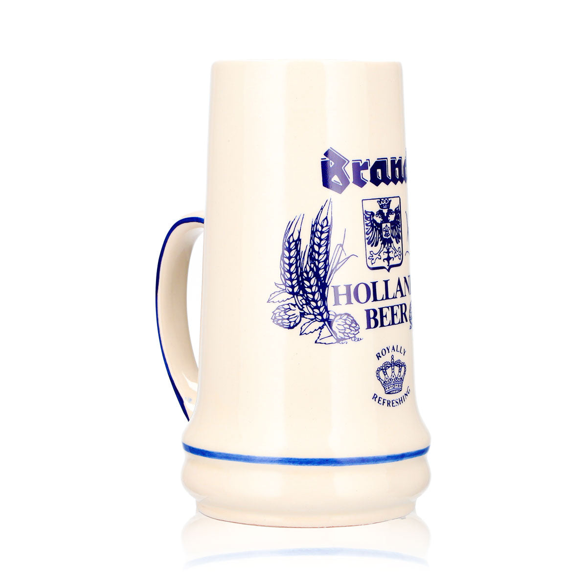 Kufel do piwa, gliniany dzbanek 0,55 l, model „Holland Royally Refreshing”, ceramika – Widok 3